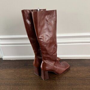 L'INTERVALLE | Elland Women's High Shaft Boots Chestnut Leather